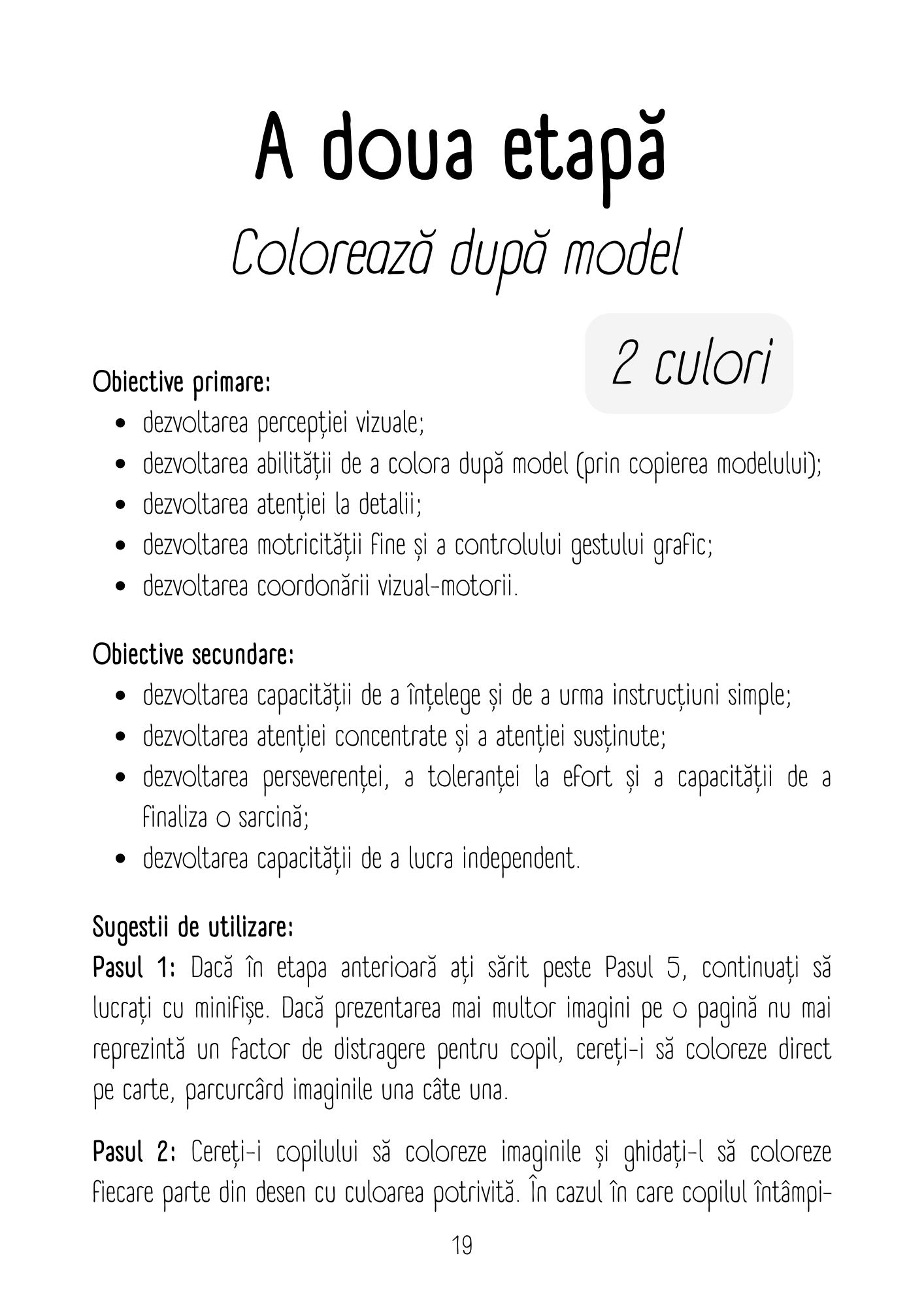 Învăț să colorez după model - Nivelul 2