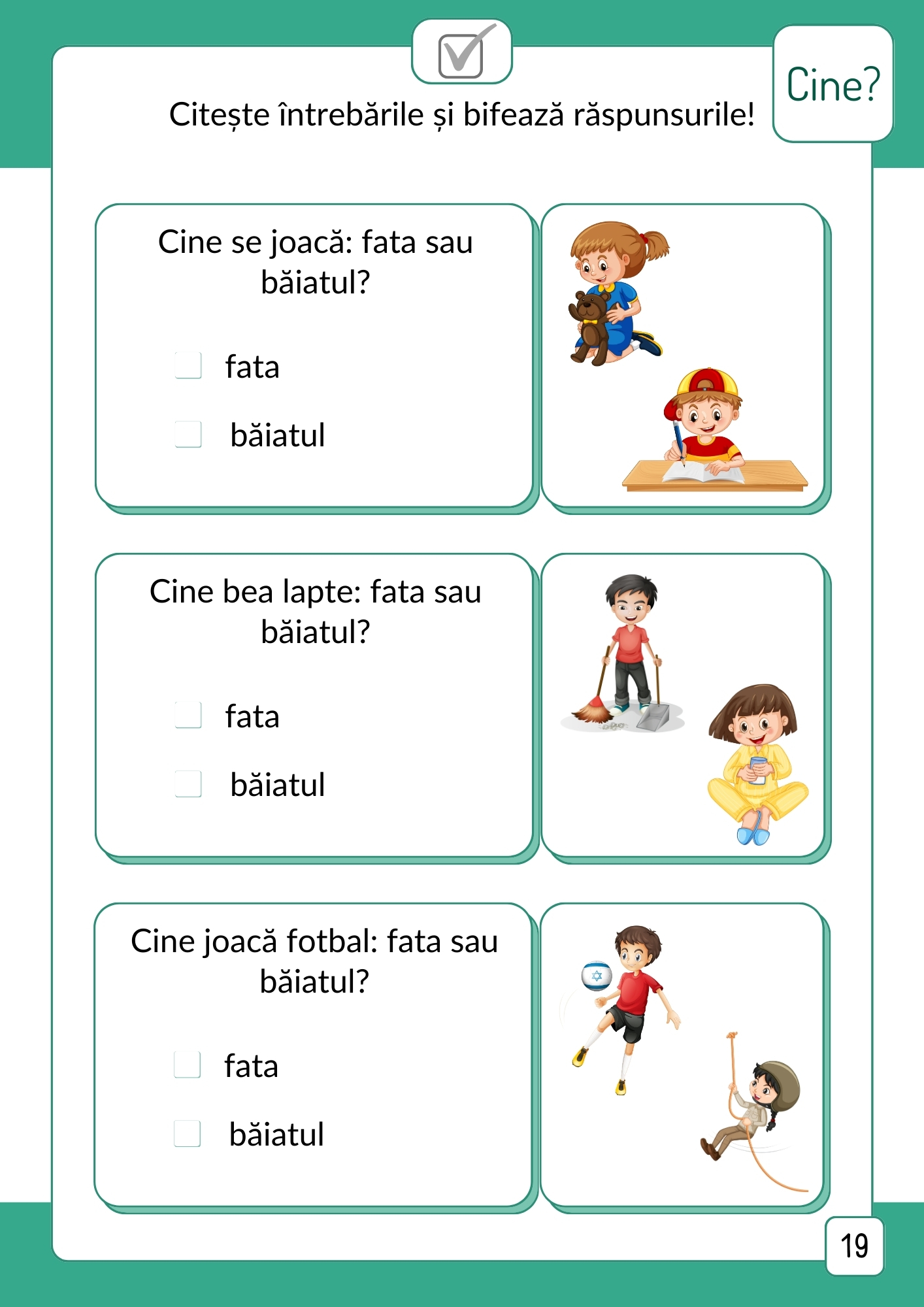 Citesc și înțeleg - Nivelul 3: Răspund la întrebări scurte și mă pregătesc pentru citirea unui text